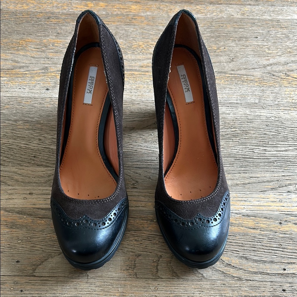 Geox Women's Black and Brown Heels BNWT size 37.5